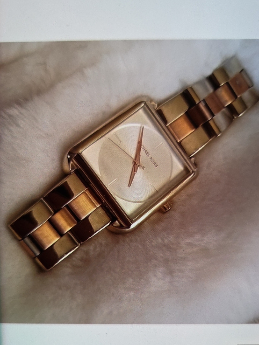Michael Kors Rose Gold Square Bracelet Watch